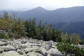 Ukrainian Carpathians from Polonyna Yavirnyk