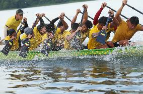 (SP) MYANMAR-YANGON-DRAGON BOAT-ASIAN GAMES-TRAINING