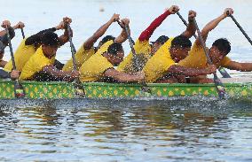 (SP) MYANMAR-YANGON-DRAGON BOAT-ASIAN GAMES-TRAINING