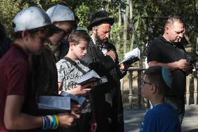Memorial for Jews killed in 1941 mass shootings in Kyiv