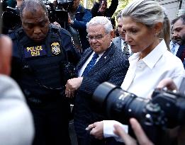 New Jersey Senator Menendez Appears In Court For Federal Bribery Charges