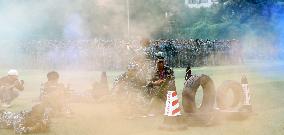 College Students Military Training in Chongqing