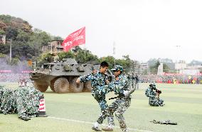 College Students Military Training in Chongqing