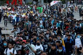 Relatives Of The 43 Normalist Students Of Ayotzinapa Protest To Demand Justice After 9 Years