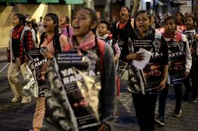 Relatives Of The 43 Normalist Students Of Ayotzinapa Protest To Demand Justice After 9 Years