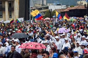 Colombians March in Favor of Government Reforms in Colombia