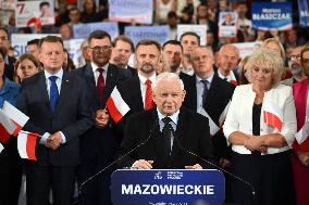 PiS Leader Kaczynski Holds A Campaign Rally - Poland