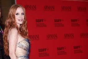 Jessica Chastain At The Red Carpet To Premier   “Memory” During The 71st San Sebastian International Film Festival