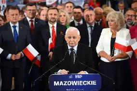 PiS Leader Kaczynski Holds A Campaign Rally - Poland