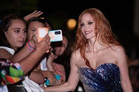 Jessica Chastain At The Red Carpet To Premier   “Memory” During The 71st San Sebastian International Film Festival