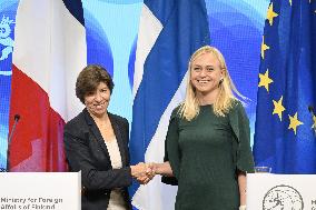 Press conference of Finnish and French Foreign Ministers