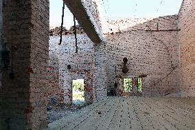 House of Culture in Yahidne ruined by Russians