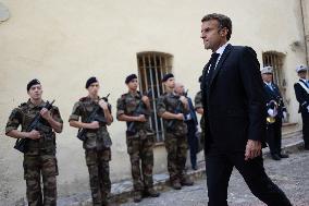 President Macron Visits Corsica