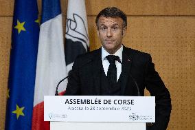 President Macron Visits Corsica