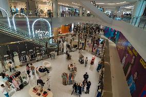 Tourists Shop at The Newly Opened Galeries Lafayette Department Store in Chongqing