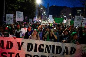 Women Protest in Support of Abortion Decriminalization in Colombia