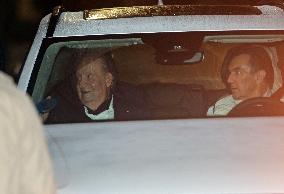 King Juan Carlos Out For Dinner - Spain