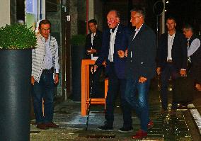 King Juan Carlos Out For Dinner - Spain