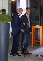 King Juan Carlos Out For Dinner - Spain