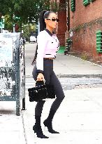 Kim Kardashian Outside Tsuta Restaurant - NYC