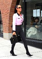 Kim Kardashian Outside Tsuta Restaurant - NYC