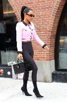 Kim Kardashian Outside Tsuta Restaurant - NYC