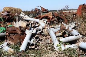 Farm in Chernihiv Region damaged in Russian shelling