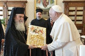 Pope Francis Meets Patriarch Theophilos III Of Jerusalem - Vatican