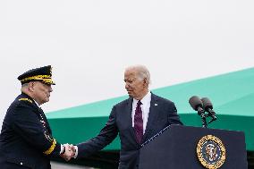 VA: President Joe Biden delivers remarks at the Armed Forces Farewell Tribute