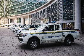 The Interregional Meeting Of Civil Protection Of Northern Italy At Palazzo Lombardia In Milan