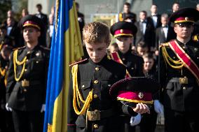 Presentation Of Jubilee Pagons To 82 Student-cadets In Front Of The Monument To Volodymyr The Great In Kyiv, Ukraine