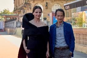 Juliette Binoche At The Red Carpet To Premier  “Aristote Luyindula” During The 71st San Sebastian International Film Festival