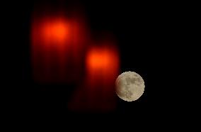 Antique Lantern and The Moon