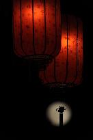 Antique Lantern and The Moon