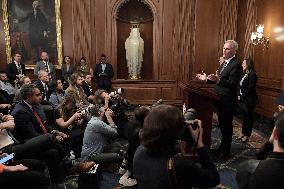 Speaker McCarthy Hold A Border Crisis And Shutdown Gov. During A Press Conference