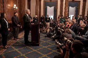 Speaker McCarthy Hold A Border Crisis And Shutdown Gov. During A Press Conference