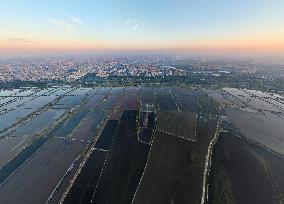 CHINA-SHANXI-YUNCHENG-SALT LAKE-SUNRISE (CN)