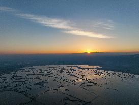 CHINA-SHANXI-YUNCHENG-SALT LAKE-SUNRISE (CN)