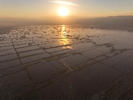 CHINA-SHANXI-YUNCHENG-SALT LAKE-SUNRISE (CN)