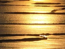 CHINA-SHANXI-YUNCHENG-SALT LAKE-SUNRISE (CN)