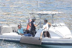 King Juan Carlos and Elena of Spain enjoy second day of regattas