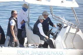 King Juan Carlos and Elena of Spain enjoy second day of regattas