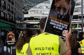 Protest Against Hobby Hunting Fox In Duesseldorf