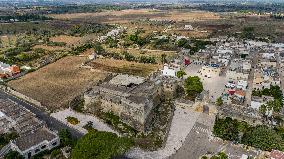 Drone View Of Acaia, Salento