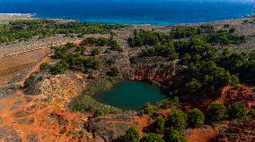 Drone View Of Bauxite Quarry