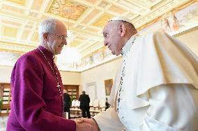 Pope Francis Receives Archbishop of Canterbury - Vatican