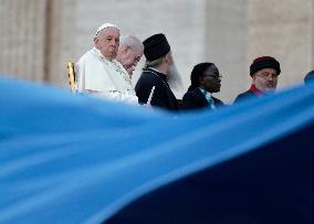 Pope Francis Leads An Ecumenical Prayer Vigil For The Synod