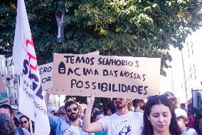 Manifestation Againts The High Prices Of Rents And Speculation In Portugal