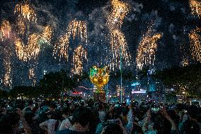 Hong Kong China National Day Fireworks Display