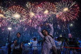 Hong Kong China National Day Fireworks Display